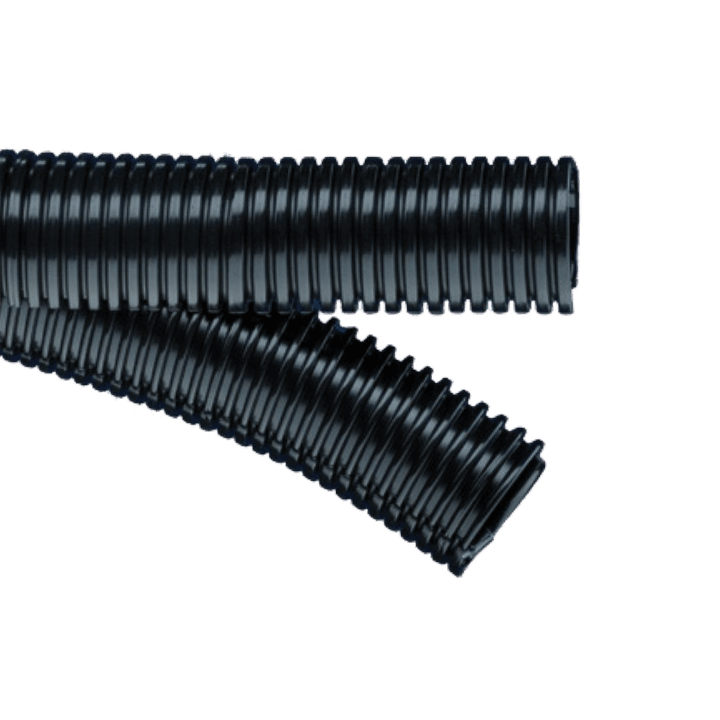 DKC EUROPE - Tubo flessibile PA6 DUO 21,9x28,5 mm AD28,5 nero con apertura longitudinale.