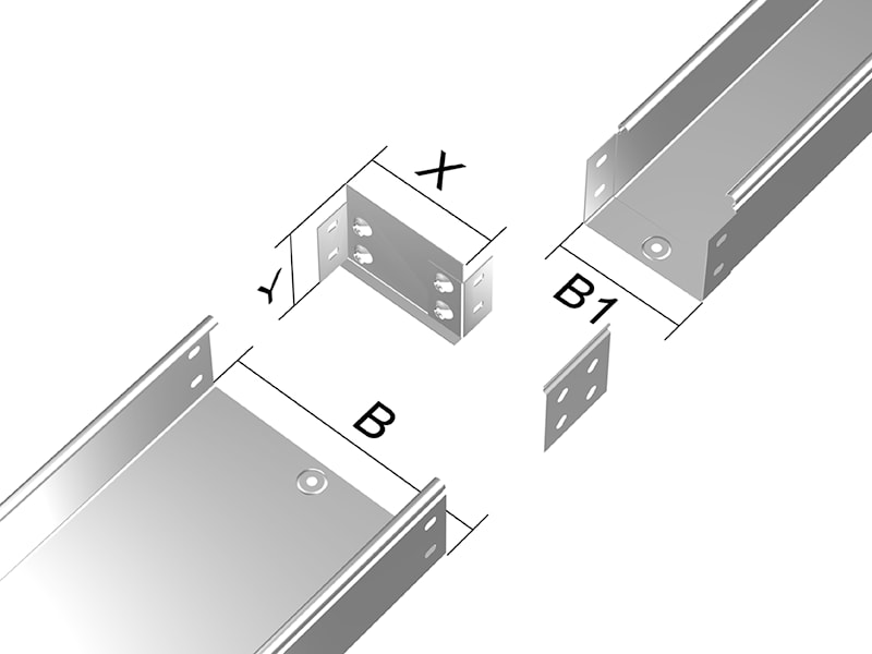 DKC EUROPE - c5 raccordo riduzione destra da 200 altezza 80 ix dx h. 5282361