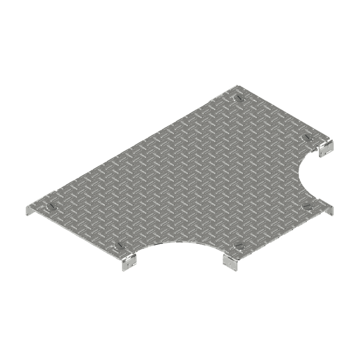 DKC EUROPE - C5 coperchio derivazione piana a T mandorlato sp 3+2 base 400 AL.