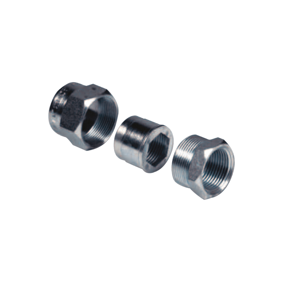 DKC EUROPE - Raccordo 3 pezzi acciaio zincato filetto femmina-femmina GAS 1" ISO 7/1.