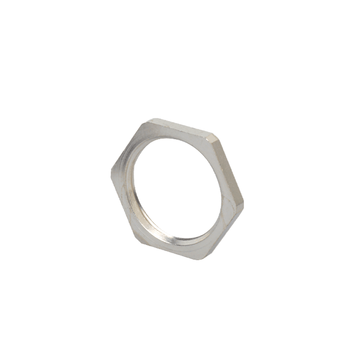DKC EUROPE - Ghiera metallica ribassata in ottone nichelato M20x1,5 Tipo B.