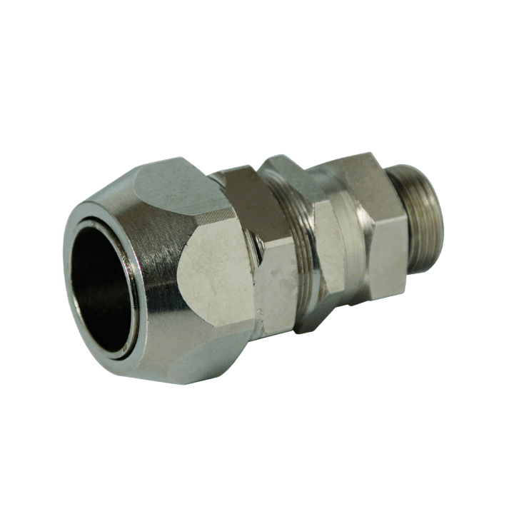 DKC EUROPE - Raccordo metallico maschio girevole M20 per tubo in PA e treccia metallica AD21,2.