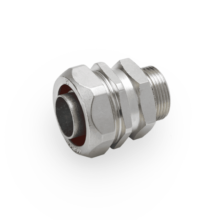 DKC EUROPE - Raccordo metallico maschio girevole per tubo flessibile, filettatura GAS 1" 1/2, AD40, G11/2, T.FLESS.40.