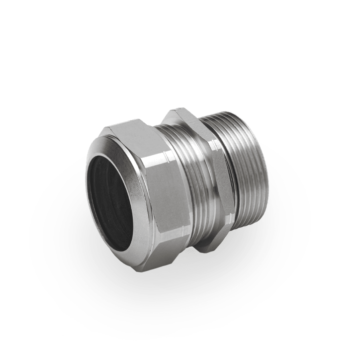 DKC EUROPE - Pressacavo in acciaio inox AISI 303 M25, filetto 1,5 mm, serraggio cavo 16-20,5 mm, grado di protezione IP68.