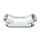 DKC EUROPE - Scatola in alluminio 2 vie curve 90° filettatura GAS 1/2" IP65.