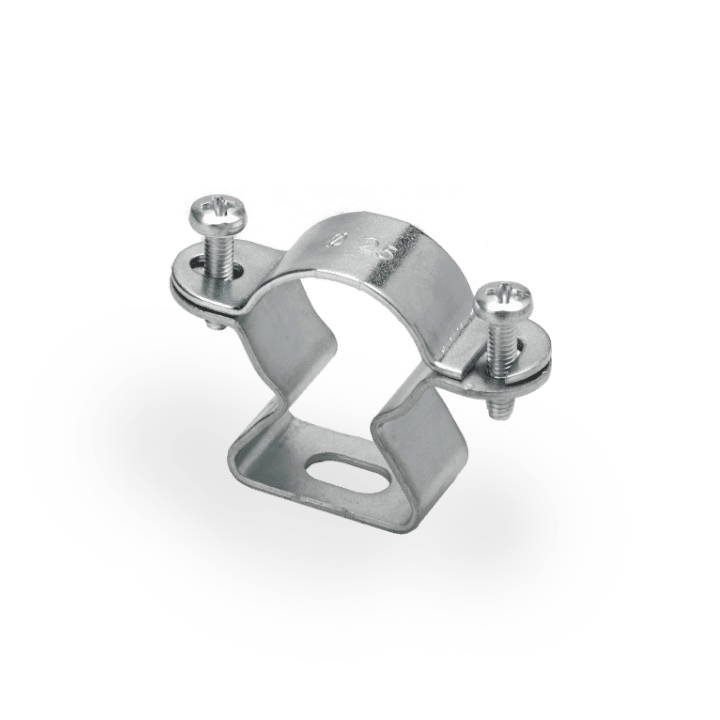DKC EUROPE - Collare fissatubo in acciaio zincato per tubo diametro 20mm - 23,5mm.