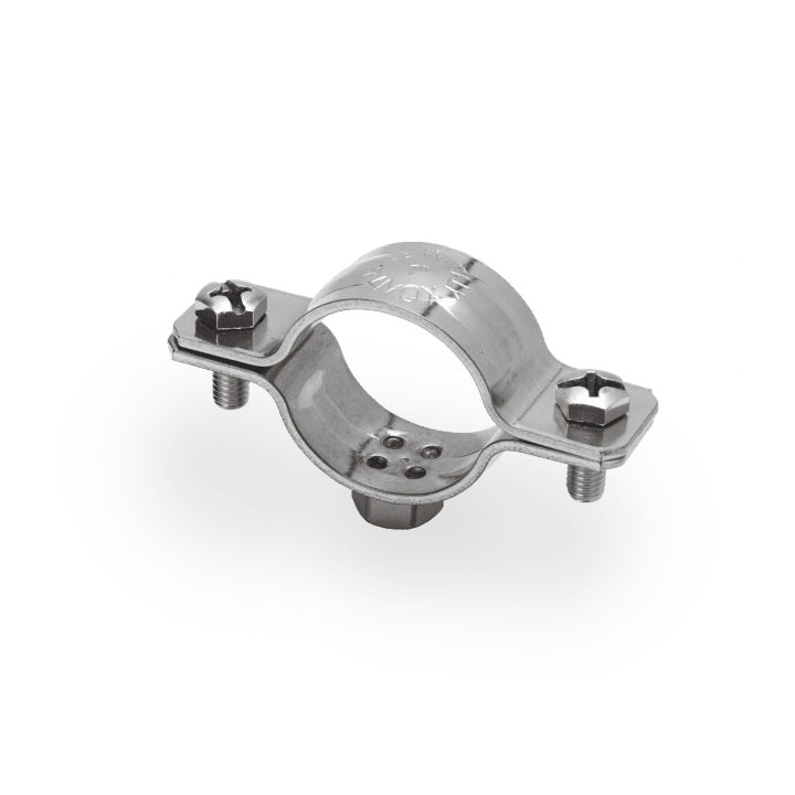 DKC EUROPE - Collare pesante in acciaio zincato per tubo diametro 44-50 mm / 1"1/2, con dado di fissaggio incluso. Ideale per tubi di gas.