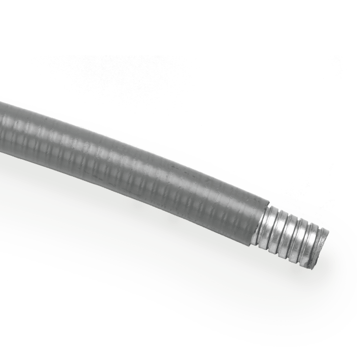 DKC EUROPE - Tubo flessibile metallico rivestito in PVC liscio, rinforzato, diametro 20,5x27 mm, colore grigio, DN21 AD21. 6070-22