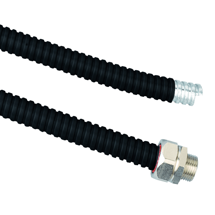 DKC EUROPE - Tubo flessibile metallico DN51 50,5x57,0 rivestito in EVA aspirato grigio AD51, aggraf. rinforz.