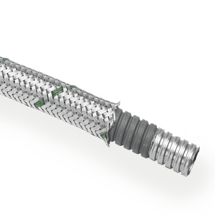 DKC EUROPE - Tubo metallico DN16 15,5x21 EVA aspirata con treccia INOX AISI304 AD16.