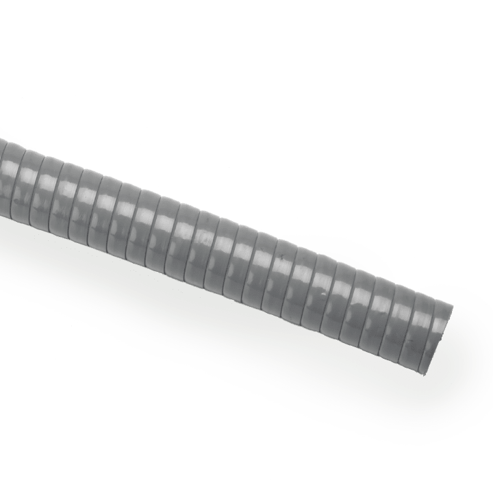 DKC EUROPE - Tubo flessibile in PVC aspirato pesante 20x24,7 mm grigio AD20 spirale resistente.