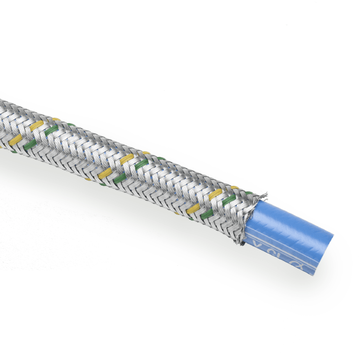 DKC EUROPE - Tubo flessibile PVC liscio 27x35 mm con treccia metallica protettiva AD27.