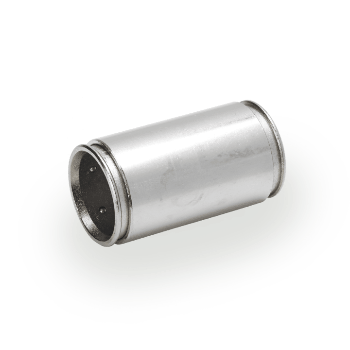 DKC EUROPE - Raccordo rapido tubo-tubo in ottone nichelato, diametro 25 mm, IP67.