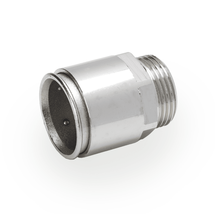 DKC EUROPE - Raccordo rapido tubo-scatola in ottone nichelato diam. 20 mm filetto GAS 1/2 IP67.