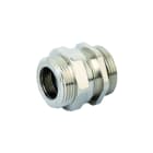 DKC EUROPE - Adattatore pressacavo in ottone nichelato M25-M32, filetti M25x1,5-M32x1,5 mm, serraggio cavo 15-21 mm, protezione IP68.