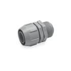 DKC EUROPE - Raccordo PVC per tubo flessibile, filettatura GAS 1/4" con ghiera, colore nero, dimensione AD10.