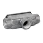 DKC EUROPE - Scatola in lega di alluminio a tre vie a T con una sul fondo, filettatura GAS 1", grado di protezione IP65.