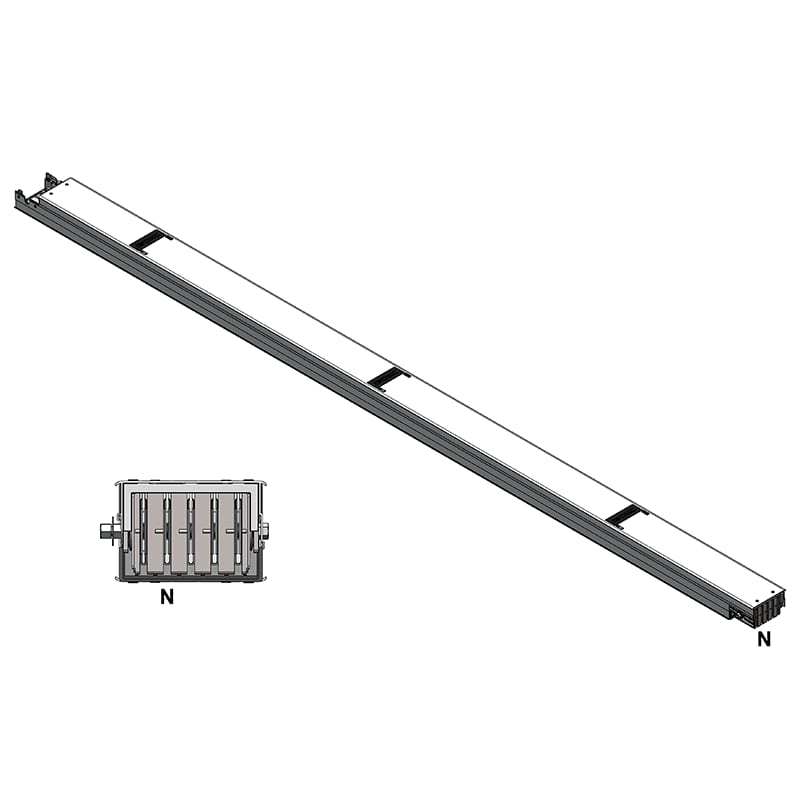 DKC EUROPE - Elemento di distribuzione standard 3000mm 2 lati 3 derivazioni, 4 poli, 250A EL. DISTRIB. STD 3000MM 2 LATI 3 DERIV.