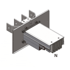 DKC EUROPE - Terminale quadro/trasformatore standard Tipo 2, 200mm + 150mm uscita barre, 4 poli, 250A, 200MM+150U.