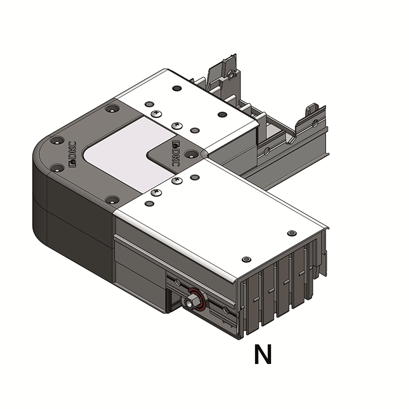 DKC EUROPE - Angolo verticale standard tipo 1, 200mm + 200mm, 4 poli, 250A, 200+200mm, 4 poli, 250A.
