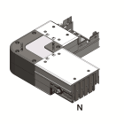 DKC EUROPE - Angolo verticale standard tipo 1, 200mm + 200mm, 5 poli, 250A, 200+200mm, 5 poli, 250A.