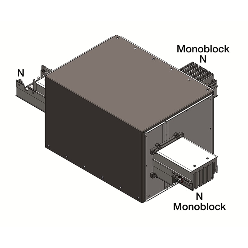 DKC EUROPE - Elemento a T verticale tipo 2, 5 poli, 250A verticale tipo 2.