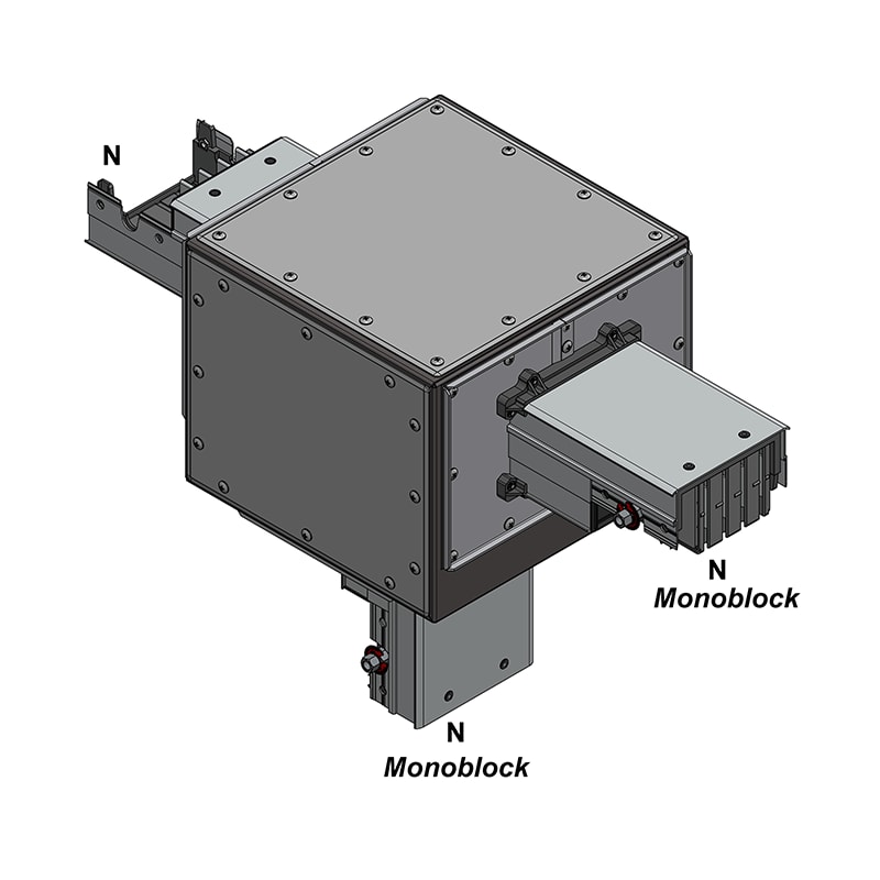 DKC EUROPE - Elemento a T orizzontale tipo 4, 5 poli, 400A orizzontale tipo 4.