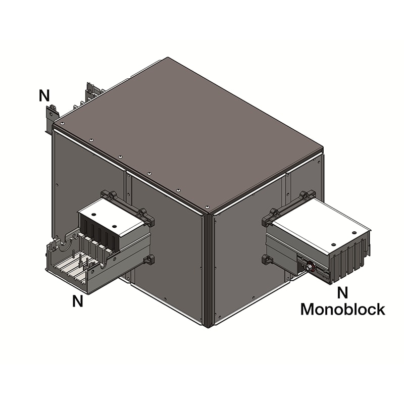DKC EUROPE - Elemento a T verticale Tipo 3, 5 poli, 400A Verticale Tipo 3, 5 poli, 400A.