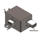 DKC EUROPE - Elemento a T verticale Tipo 3, 5 poli, 400A Verticale Tipo 3, 5 poli, 400A.