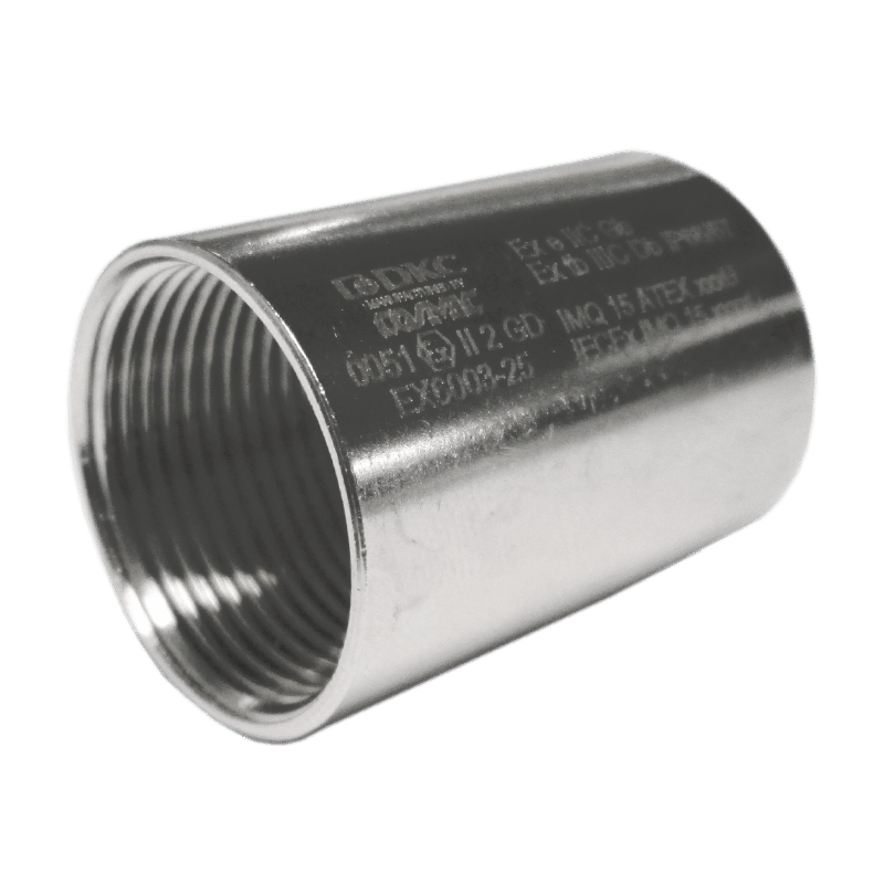 DKC EUROPE - Manicotto metallico filettato ATEX M50, diametro tubo 50 mm.