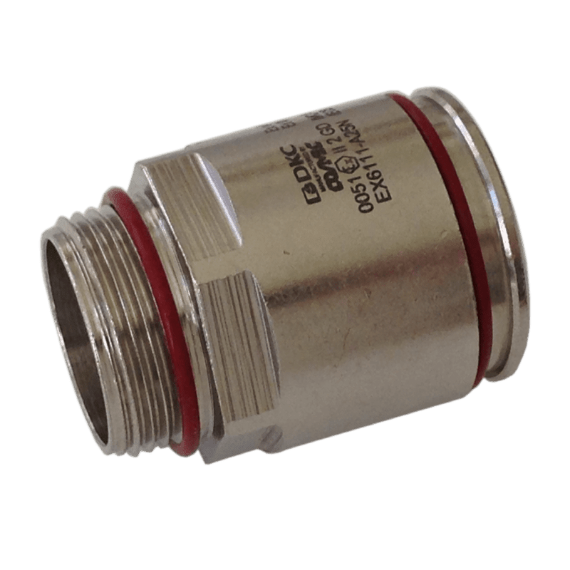 DKC EUROPE - Raccordo a innesto rapido in ottone ATEX diam. 40 mm filetto M40x1,5 IP67.