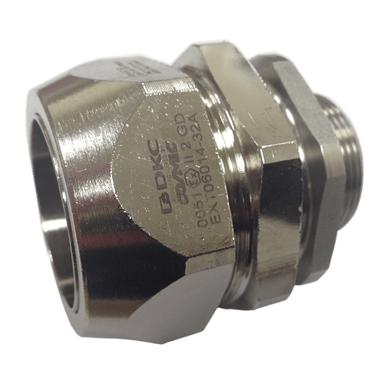 DKC EUROPE - Raccordo doppio bloccaggio maschio fisso M16 tubo flessibile 12mm ATEX.