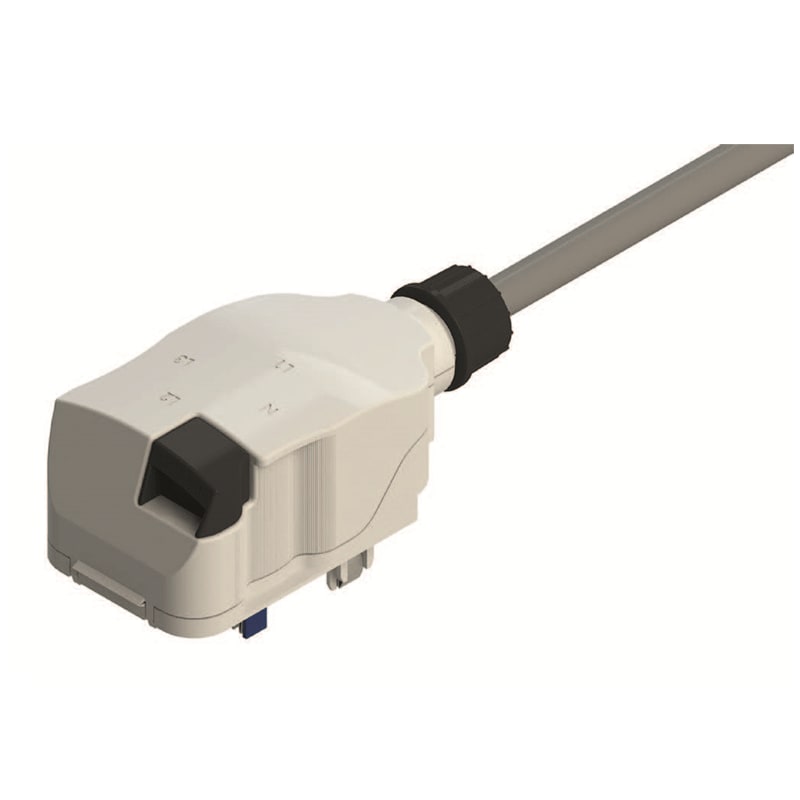 DKC EUROPE - Spina a selezione di fase 6,3A N/L con fusibile, cavo 3x1 mmq H05Z1Z1F 0,8m SP. SEL. 6,3A N/L FUS.