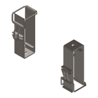 DKC EUROPE - Staffa semplice in alluminio singola.