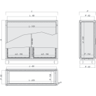 DKC EUROPE - Armadio monoblocco orizzontale 1000x2000x400 mm porta cieca RET.