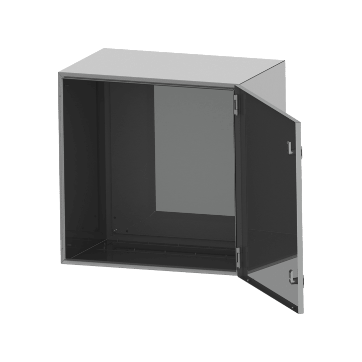 DKC EUROPE - Cassa serie CE EMC 400x400x200 mm con pannello di cablaggio e protezione EMC.