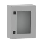 DKC EUROPE - Cassa serie CE 1200x800x300 con porta trasparente e pannello di cablaggio, ideale per proteggere e organizzare PC.
