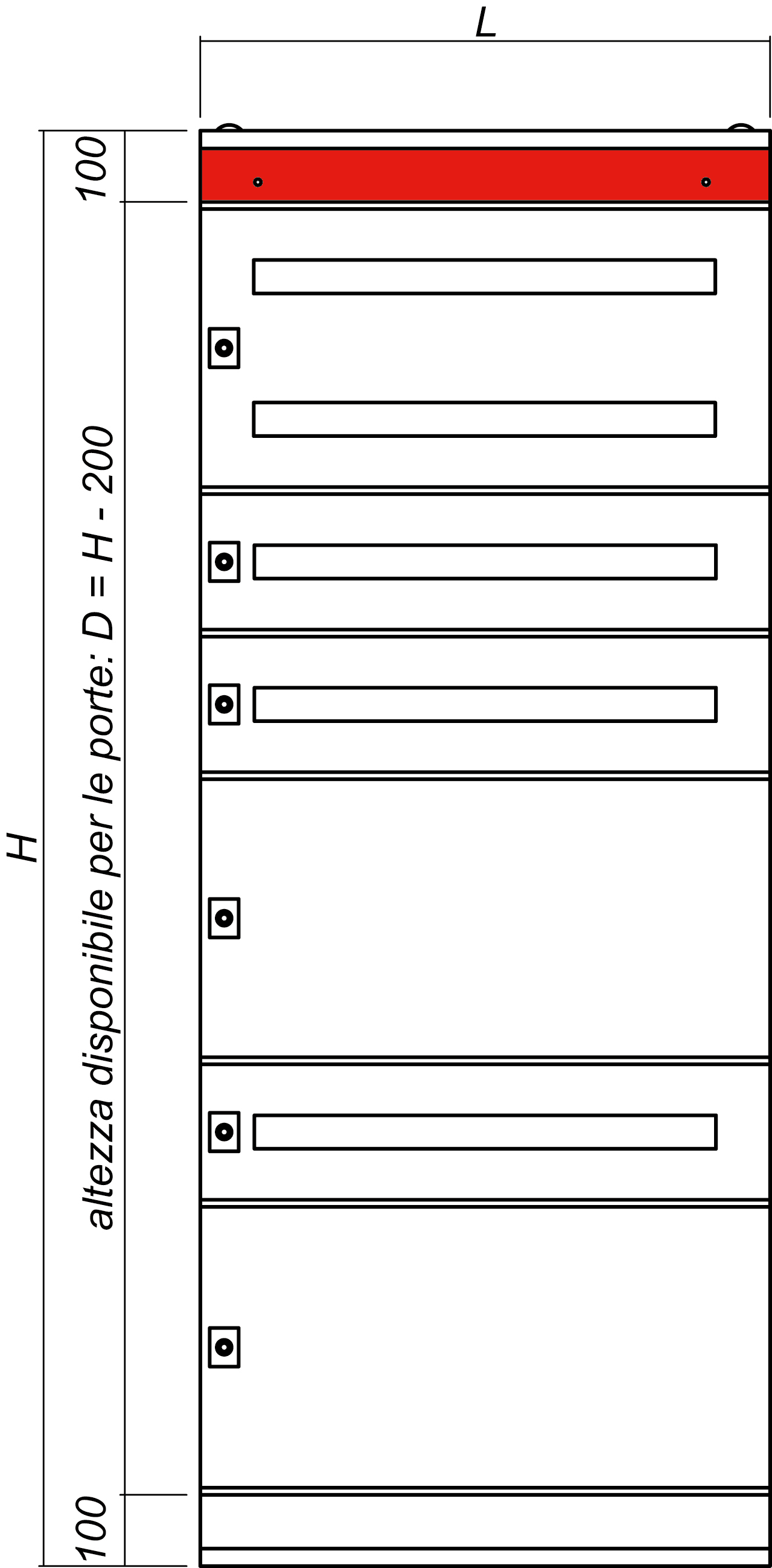 DKC EUROPE - Pannello compensazione 800x100 mm confezione 2 pezzi.