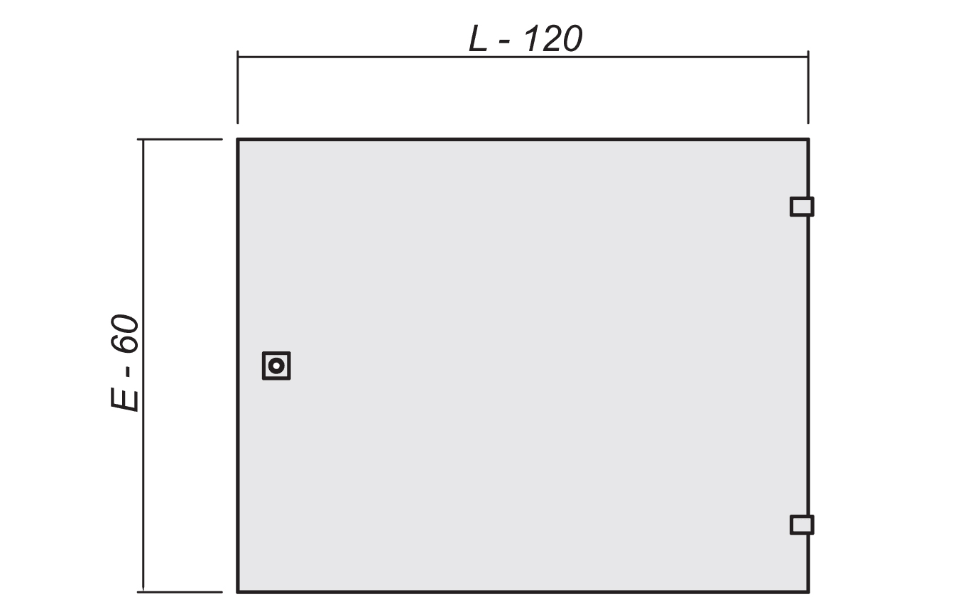 DKC EUROPE - Porta modulare interna H 800 L 800, dimensioni 800 x 800 (AxL)