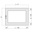 DKC EUROPE - Porta modulare trasparente 600x600mm QE02C256-POR.MOD.TRA 600 H 600.