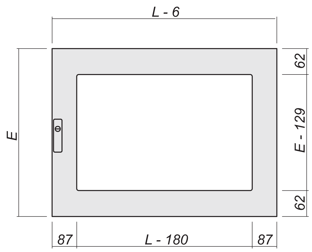 DKC EUROPE - Porta modulare trasparente 800x600mm QE02C266-POR.MOD.TRA 800 H 600