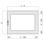 DKC EUROPE - Porta modulare trasparente 800x600mm QE02C266-POR.MOD.TRA 800 H 600