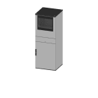 DKC EUROPE - Armadio porta computer 1800x600x800 mm con porta superiore in vetro serigrafato.