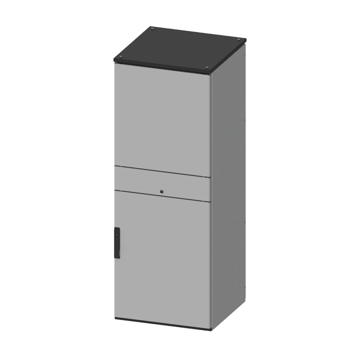 DKC EUROPE - Armadio porta pc 2000x600x800 mm con porta superiore cieca.