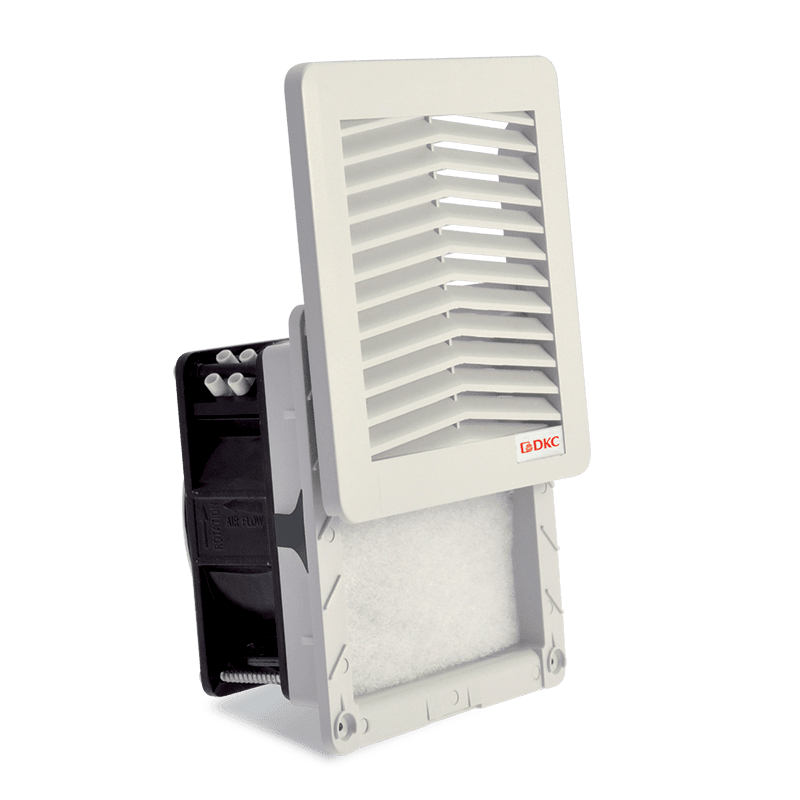 DKC EUROPE - Filtro 150x150 con ventilatore 24V AC/DC.
