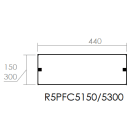 DKC EUROPE - Pannello cieco per telaio modulare, porta distribuzione 500x300 (LxA)