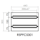 DKC EUROPE - Pannello porta distribuzione 500x300 DIN 52 moduli, dimensioni 500x300 (LxA)
