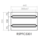 DKC EUROPE - Pannello porta distribuzione 500x300 DIN 52 moduli, dimensioni 500x300 (LxA)