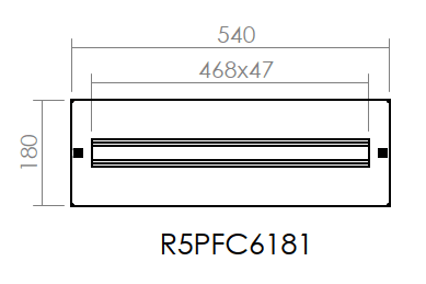 DKC EUROPE - Pannello porta distribuzione 600x180 DIN 26 moduli, dimensioni 600 x 180 (LxA) R5PFC6181