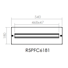DKC EUROPE - Pannello porta distribuzione 600x180 DIN 26 moduli, dimensioni 600 x 180 (LxA)